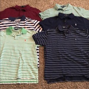 Bundle of 6 Ralph Lauren POLOs Sz Large